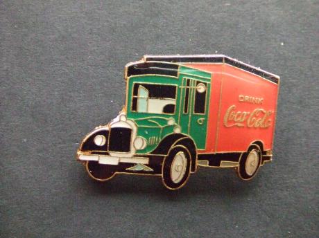 Coca Cola oldtimer bestelauto groene voorkant